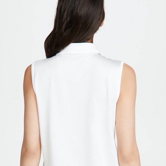 Tory Sport Tech Pique Sleeveless Ruffle Polo - Sz Medium - NWT! - Picture 5 of 8